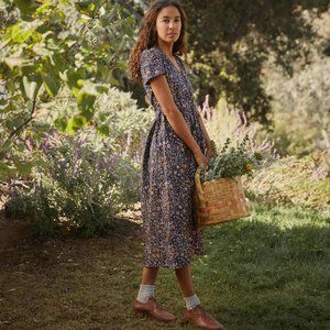 NWT Christy Dawn The Dawn Dress In Navy Anemone Vine, M